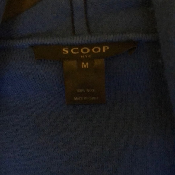 Scoop NYC Long Navy and Blue Wool Sweater - M - Picture 3 of 3